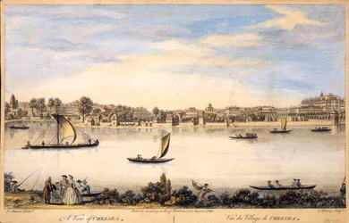 Veduta di Chelsea, inciso da I. Vivarez, c.1744